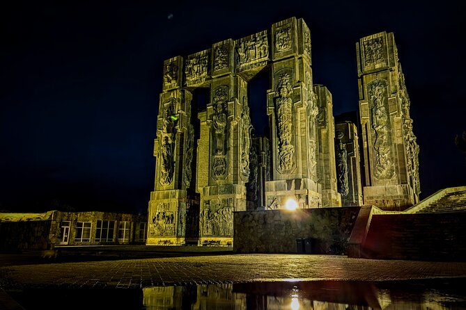 Brutal Tbilisi — Night Edition: Dark Side of Soviet Architecture - The Ministry of Highways of the Georgian SSR: concrete blocks like floating bridges