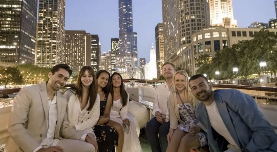 Chicago River: Guided Sunset Cocktail & Architecture Tour - What boarding feels like: drinks, warmth, and staying able to hear the guide