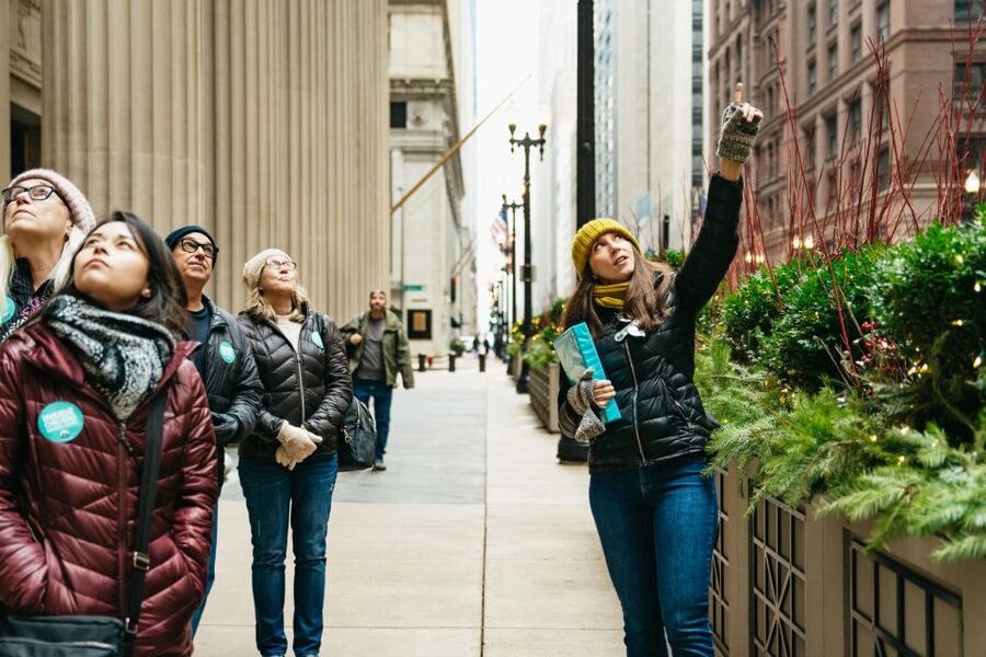 Chicago's Original Dazzling Architectural Interiors Tour - The Roaring ’20s Art Deco stop: class, elegance, and how ceilings talk