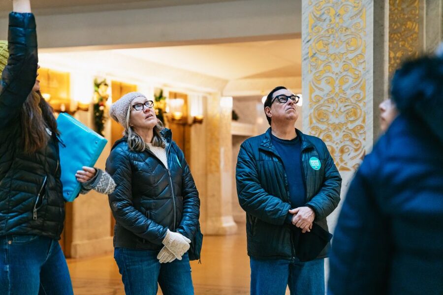 Chicago's Original Dazzling Architectural Interiors Tour - Standing under the Tiffany dome: the scale you feel before you understand it