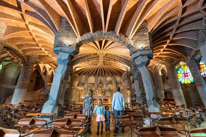 Highlights Guided visit to Gaudi's Crypt and Colonia Güell - Gaudí’s Crypt: the laboratory beneath the church dream