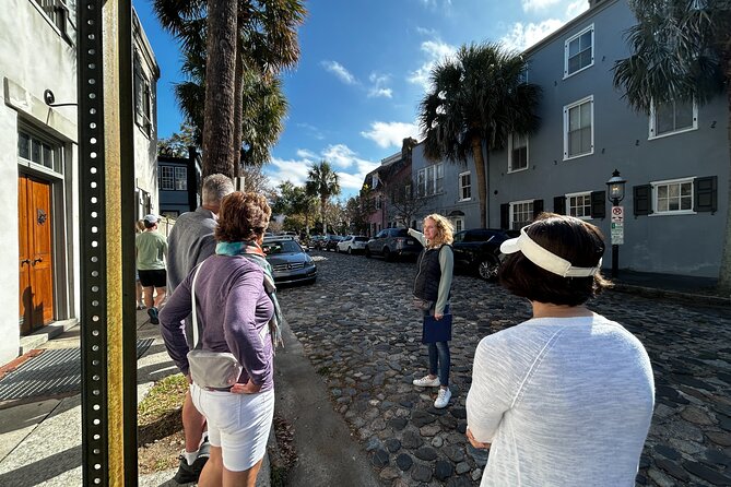 Historic Charleston: The Battery, Rainbow Row, St. Michael Church - St. Michael’s Church (1752) and its famous Tiffany stained glass